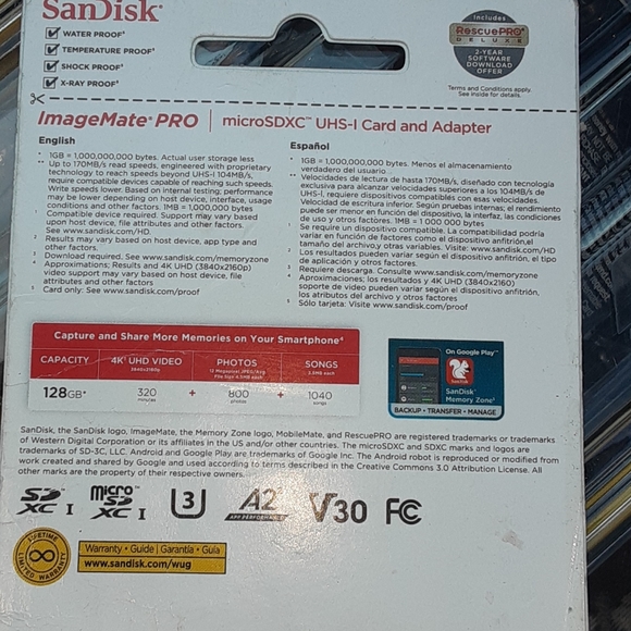 Scan disk 128 GB speeds up to 170 - Picture 3 of 3